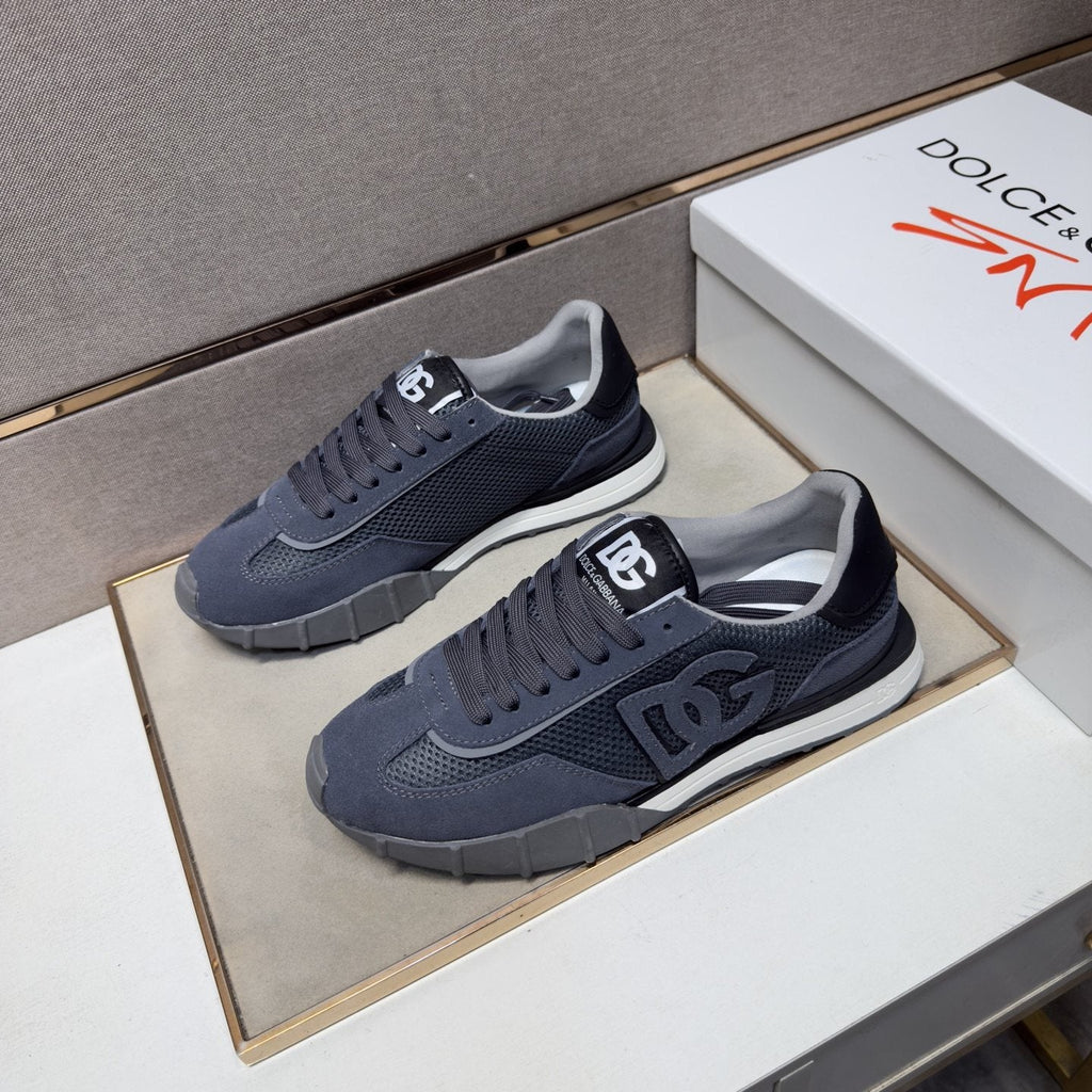Dolce & Gabbana Navy Logo Sneakers — front